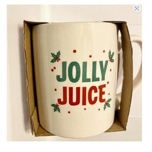 Coffee Mug Jolly Juice Christmas Cup Holly Holiday Ceramic